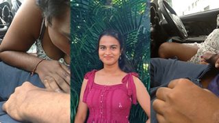 Tamil Mallu Wife Blowjob – Dick Riding Sex in Car Park