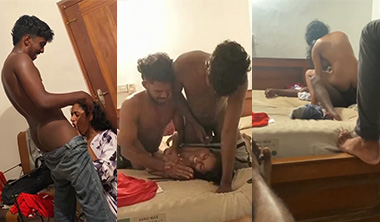 Tamil Mallu Girl Deep Blowjob – Painful Threesome Sex